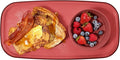 madesmart dipware Small Serving Plate, Collapsible & Removable Dip Bowl for Salsa, Queso, Sald, Olives, Premium Dishwasher & Microwave Safe, Multipurpose Plate & Bowl, Red