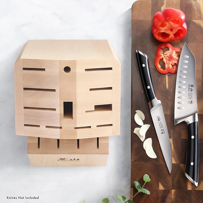 Cangshan Empty Knife Block, 16-Slot Organizer (Maple Wood)