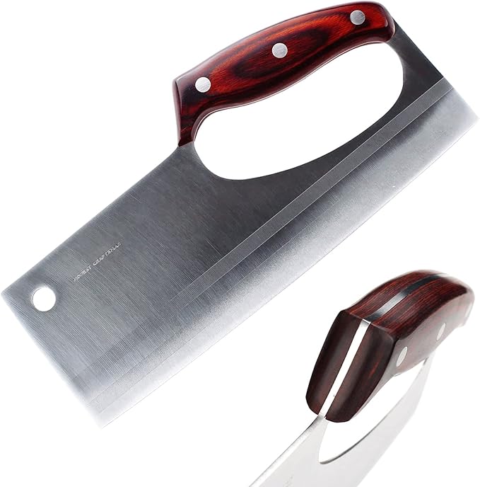 Meat Cleaver Knife Japanese Chef Knife for Vegeable Meat Cutting, Effort Save Unique Knives