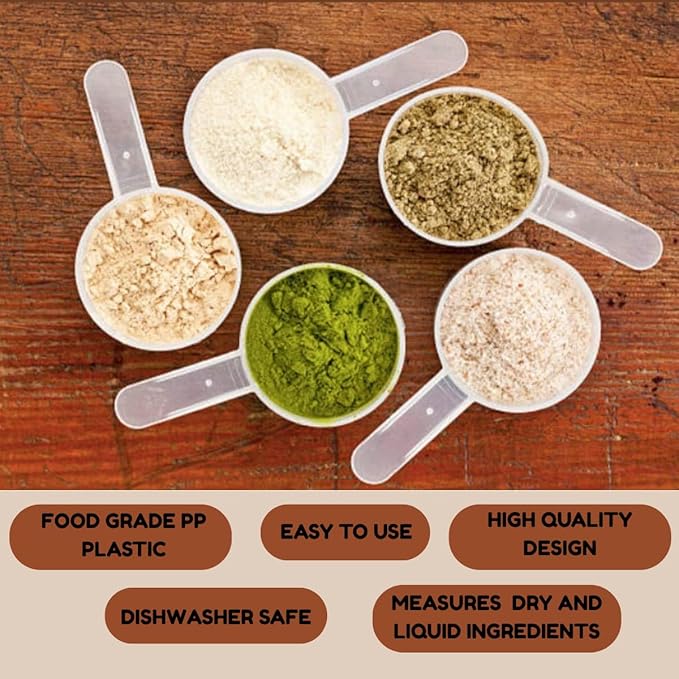 Plastic Measuring Scoop, 1.5 Tablespoon (23 cc | 23 mL) Long Handle Spoons for Powders, Granules, Coffee, Pet Food, Baking Supplies, Protein and Other Dry Goods, BPA Free (Set of 500))