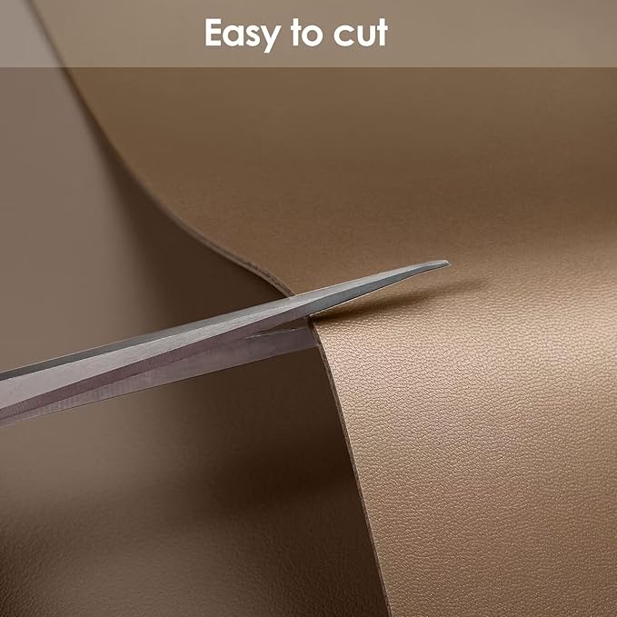 Leather Table Cover,1.8mm Thick,36x54 Inch Table Protector,Table Protector for Dining Room Table,Table Protectors for Rectangle Tables.(Mud Color+Champagne Gold,36x54)