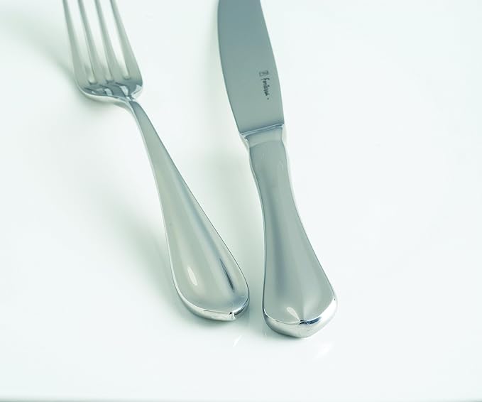 Fortessa Forge 18/10 Stainless Steel Flatware 20 Piece Place Setting, Service for 4