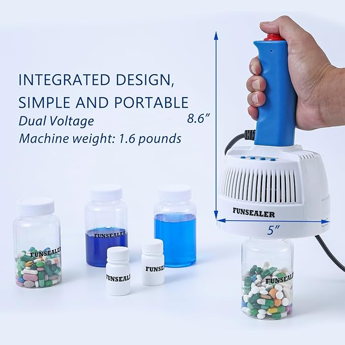Induction Heat Sealer Bottle Cap Sealing Machine For Plastic Glass Bottle Cap (110&220 Dual Voltage)