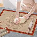 Silicone Baking Mat, 24" x 16" Baking Mat, Pastry Rolling Sourdough Baking Mat Supplies for Making Pizza, Pie, Cookies, Bread