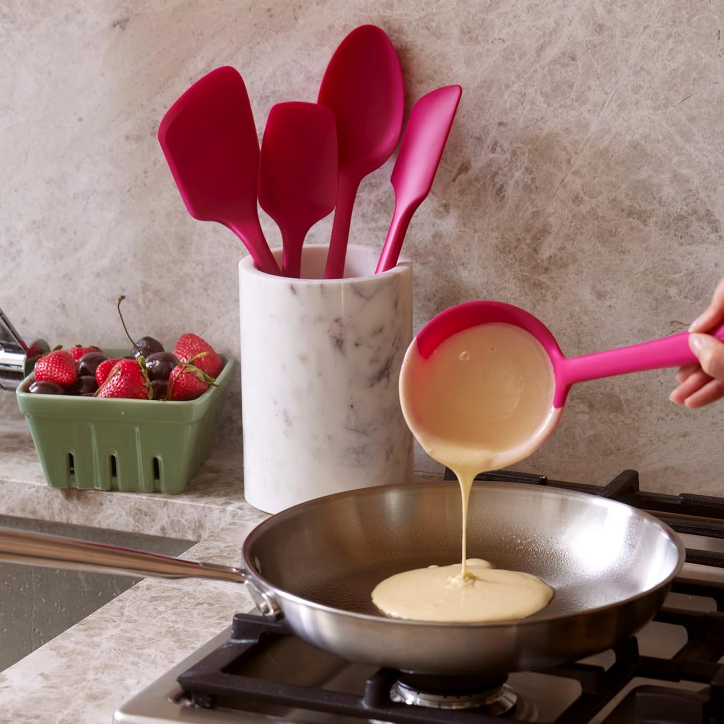 GIR: Get It Right Silicone Ladle Spoon –High Heat Resistant Kitchen Tool, Durable Cooking Utensil for Serving Soups, Stews, Sauces, and Dressings, Ultimate - 13IN - Slate