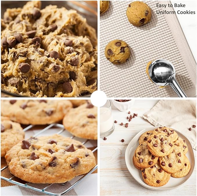 Cookie Scoop, Ice Cream Scoop, 1.5 Tbsp/ 23ml/ 0.7 oz Cookie Scoops for Baking, 18/8 Stainless Steel Cookie Scooper for Baking, Cookie Dough Scoop, Ice Cream Scooper with Trigger Release (Red)