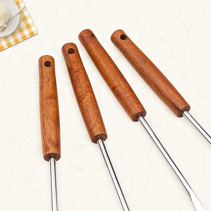 FJNATINH Wok Spatula and Ladle Tool Set - Stainless Steel Wok Tools,Wok Utensil,Mirror Polished Stainless Steel Cooking Utensils 14.6-15.2" Kitchen Utensils Cookware, Pack of 2