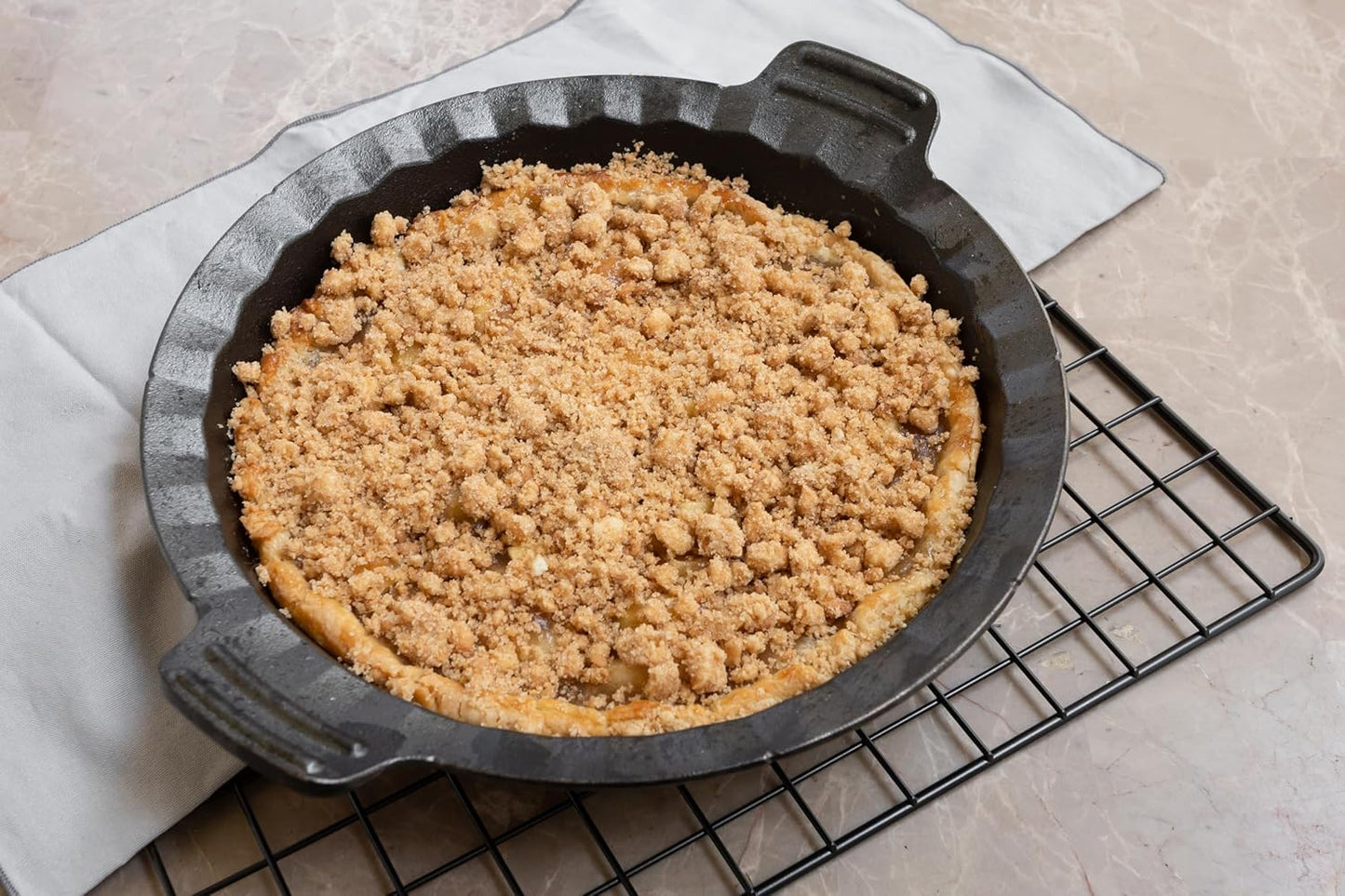 Outset Cast Iron Grill and Oven Pie Pan, 10 Inches