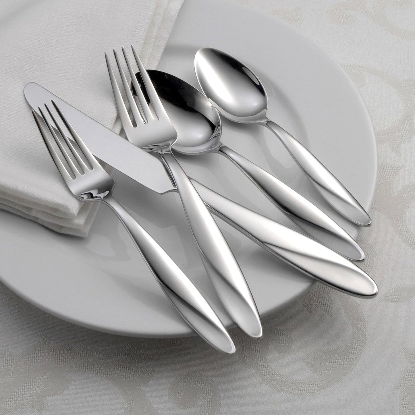 Oneida H021065AL20 Simmer 65 Piece Flatware Set