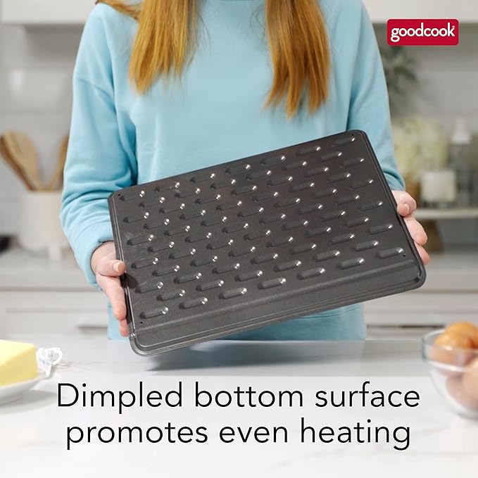 GoodCook AirPerfect Nonstick Air Insulated Cookie Sheet, 14" x 12", No Burning, Gray