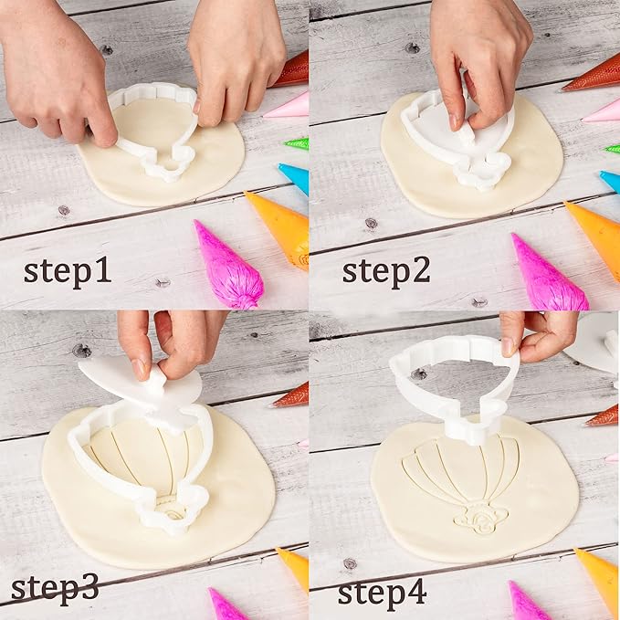 Flycalf Wedding Cookie Cutter Tuxedo with Plunger Stamps Handle PLA Cake Baking Accessories 4" Cutter Molds Gifts for Kids Decorative Party Kitchen