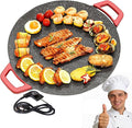 Indoor Grills Electric Smokeless – Nonstick Electric Griddle for Indoor Use, Fast-Heating Compact & Versatile Cooking for Steaks, Pancakes, and BBQ (15.7inch)