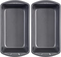 GoodCook Nonstick Loaf Pan 9 x 5-Inch Heavy-Duty Steel Bakeware with Easy-Clean Non-Stick Coating, Oven & Dishwasher Safe Pan for Meatloaf Breads Lasagnas Casseroles & More, Set of 2, Gray