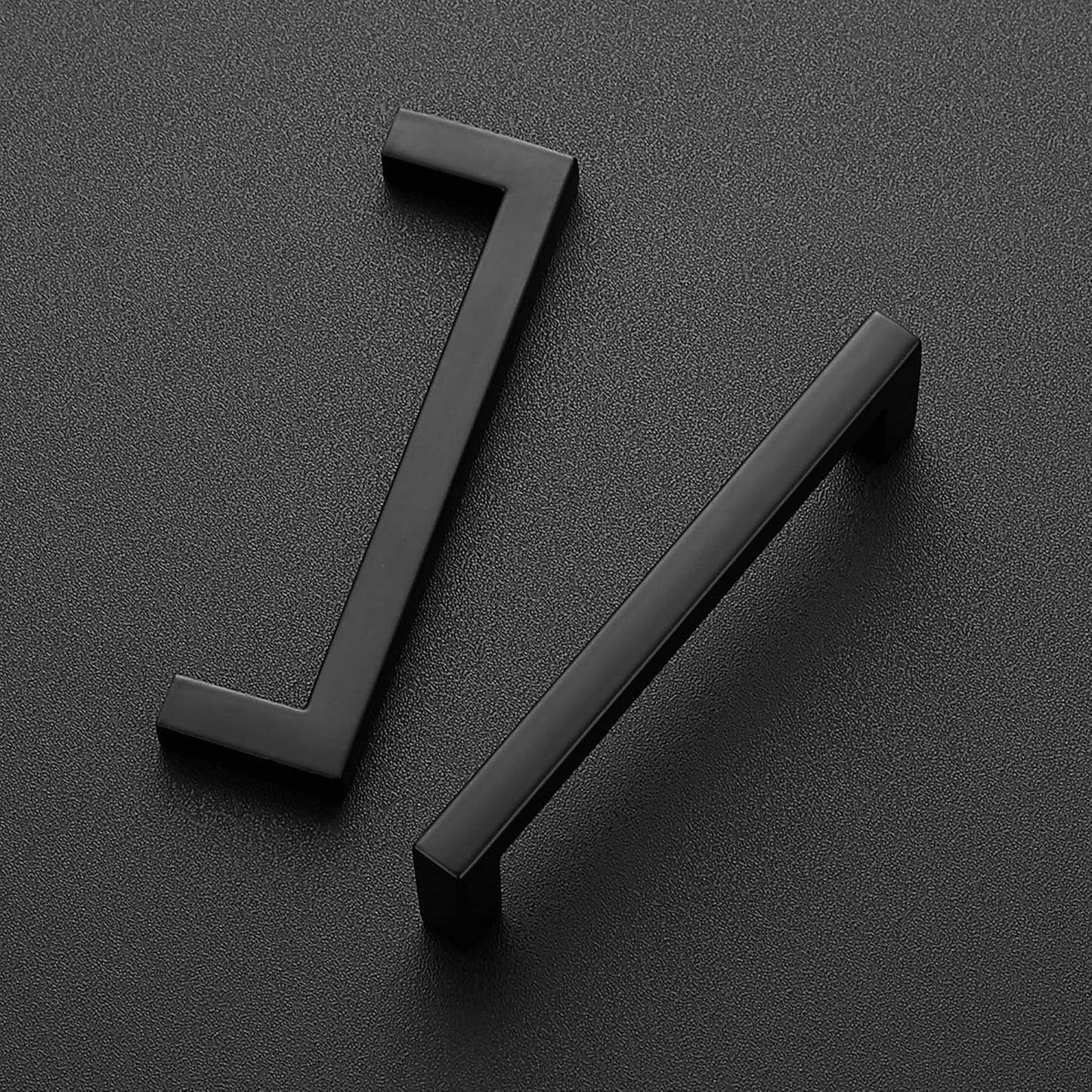 Ravinte 10 Pack Solid 3-3/4 Inch Center to Center Slim Square Bar Drawer Handles Kitchen Cabinet Handles Black Drawer Pulls Kitchen Cabinet Hardware Kitchen Handles Matte Black Cabinet Pulls