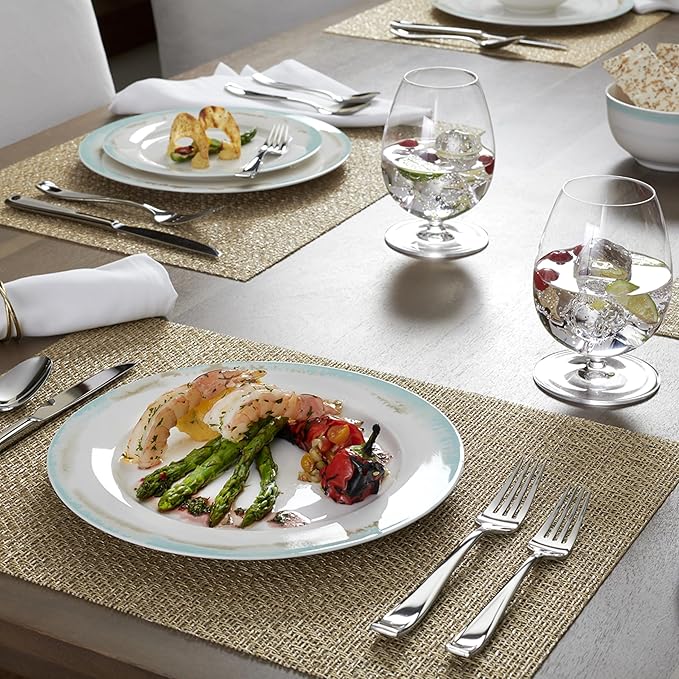 Oneida Silverware Set For 12, Moda 75-Piece Fine Flatware Set with Serving Utensils, Service For 12, 18/10 Stainless Steel, Mirror Finish, Dishwasher Safe, Knives Spoons and Forks Set(Silver 75 Piece)