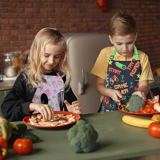 Kids Apron - cooking, gardening, artist, painting, cleaning, baking, pottery, chef, kitchen - gift boys, girls